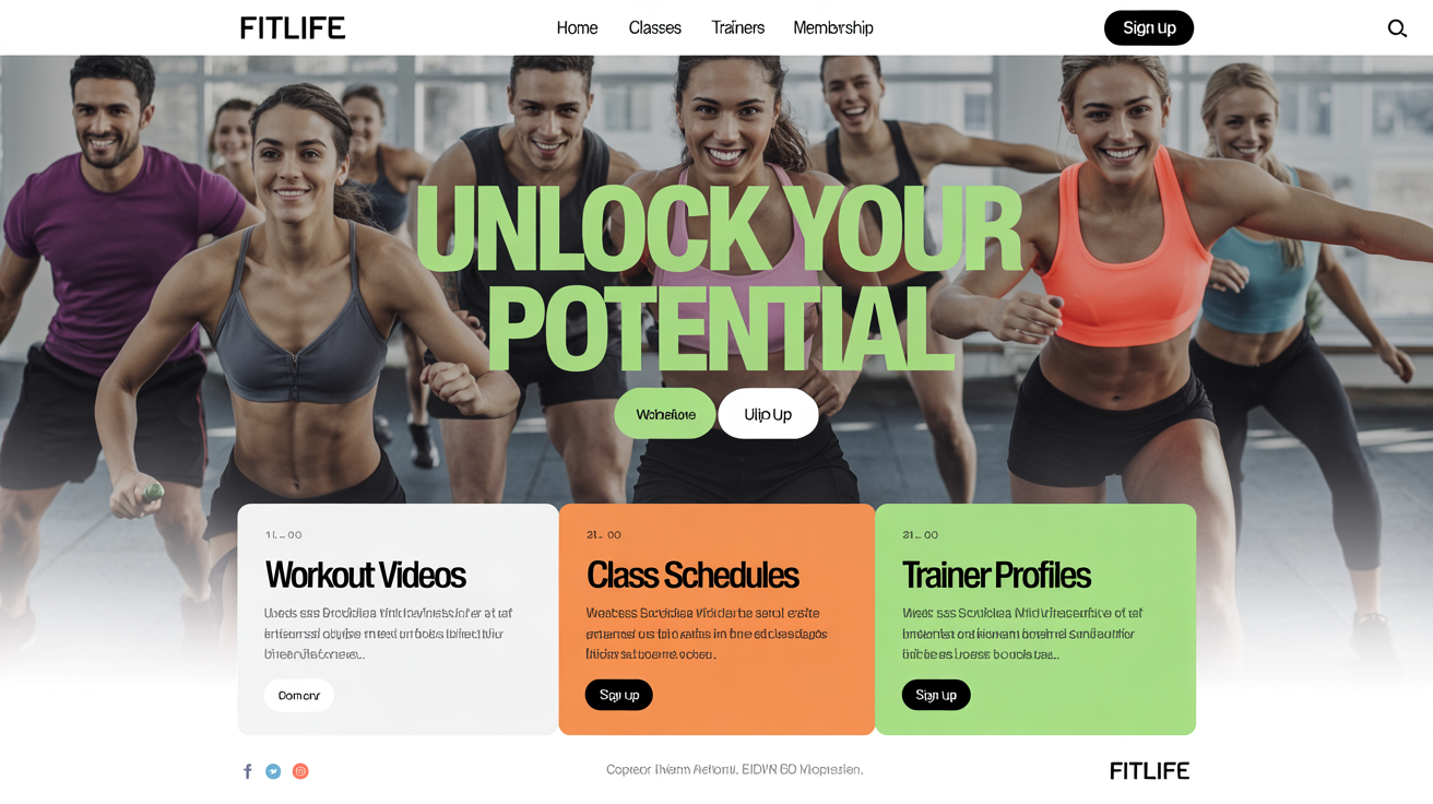 Fitness Website Design